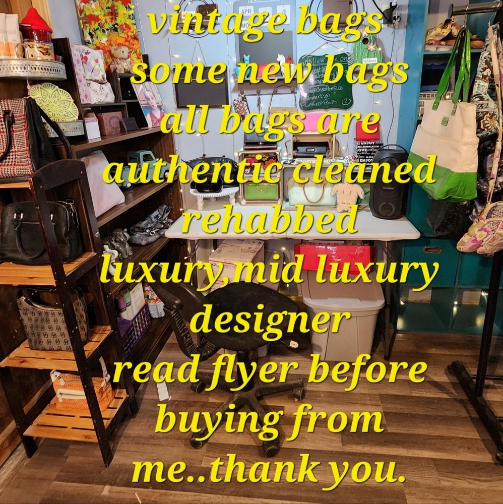 I sell new & vintage bags, luxury, mid luxury designers, more read descriptions
